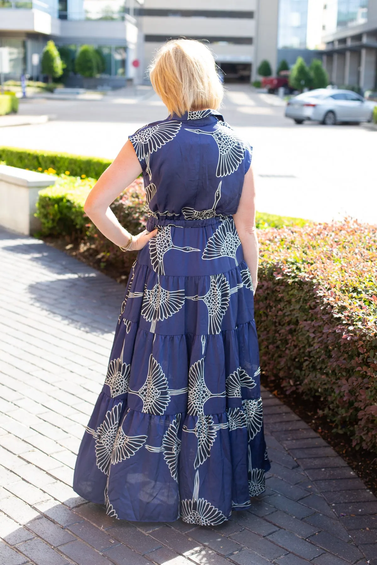 Print Tiered Maxi Dress sold by French Cuff product image thumbnail 4