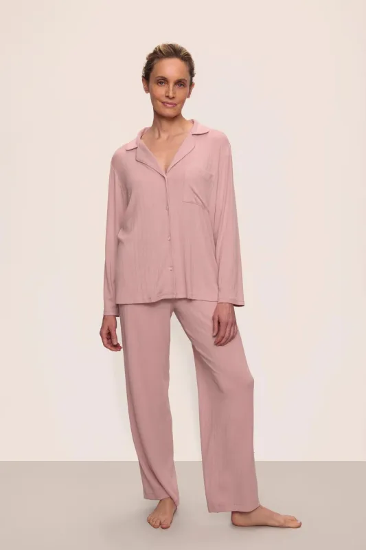 Gisele Rib Long PJ Set sold by French Cuff