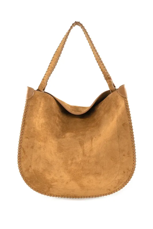 Suede Hobo with Whipstitch sold by French Cuff