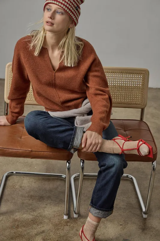 Split Neck Raglan Pullover sold by French Cuff