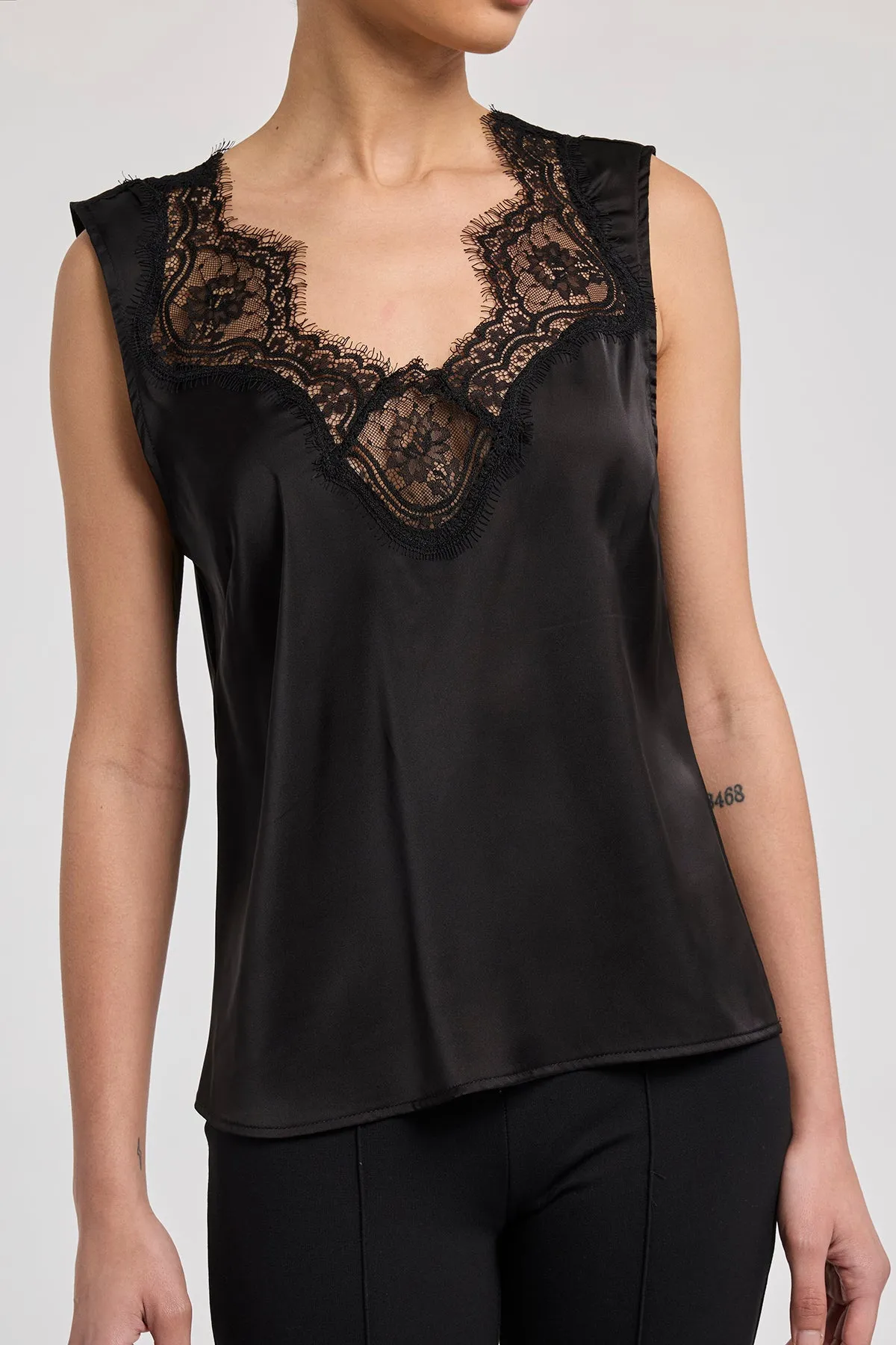 Gladis Lace Combo Tank sold by French Cuff