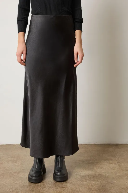 Satin Bias Maxi Skirt sold by French Cuff