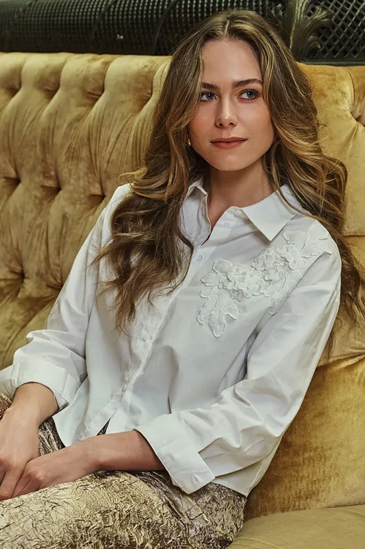 Blouse Small Flower Patch sold by French Cuff