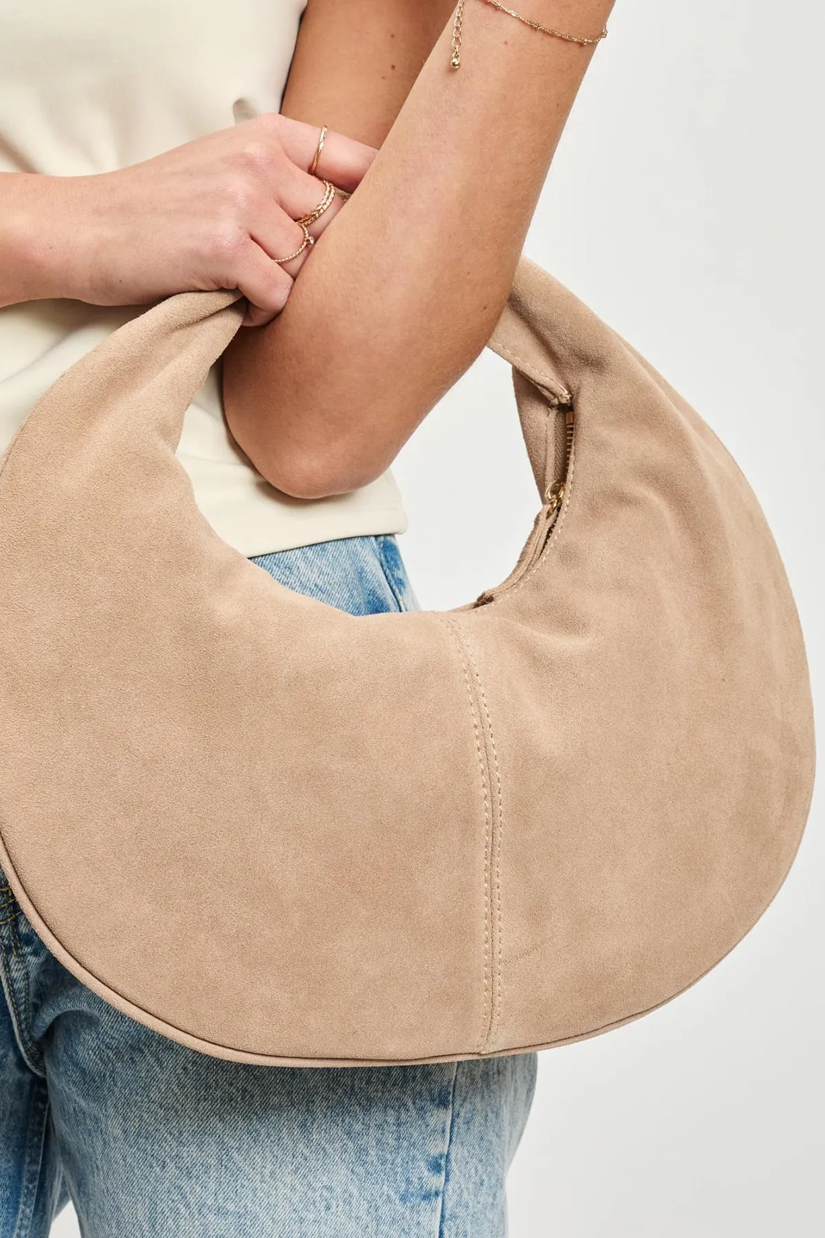 Farrah Genuine Suede Leather Hobo sold by French Cuff product image thumbnail 3