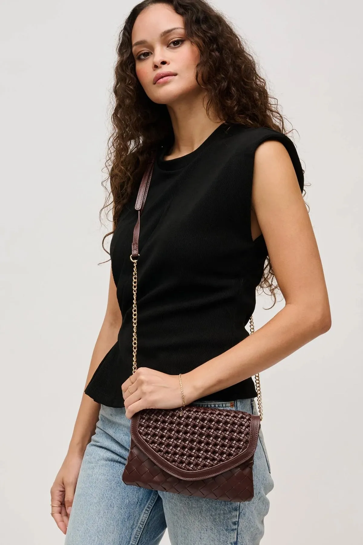 Emma Woven Crossbody sold by French Cuff