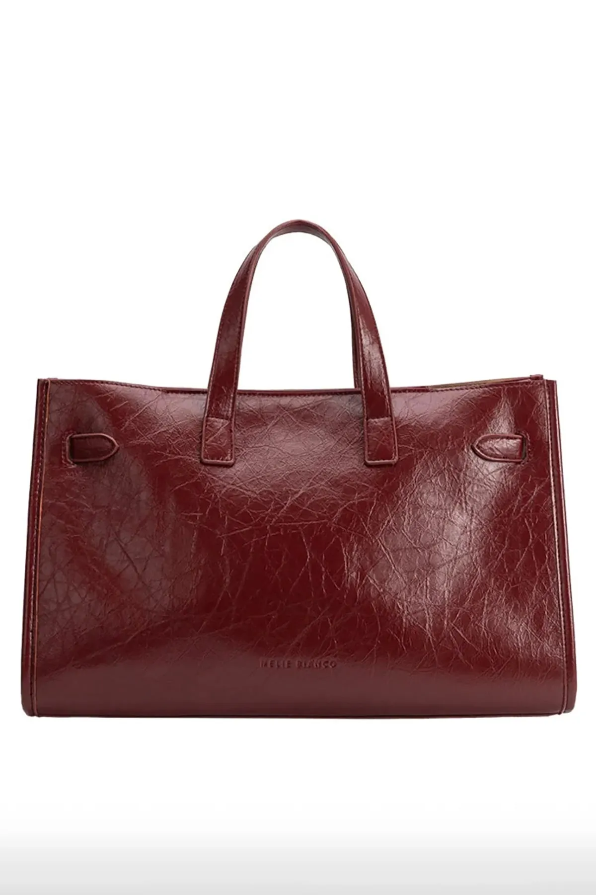 Sutton Burgundy Recycled Vegan Leather Tote Bag sold by French Cuff product image thumbnail 3