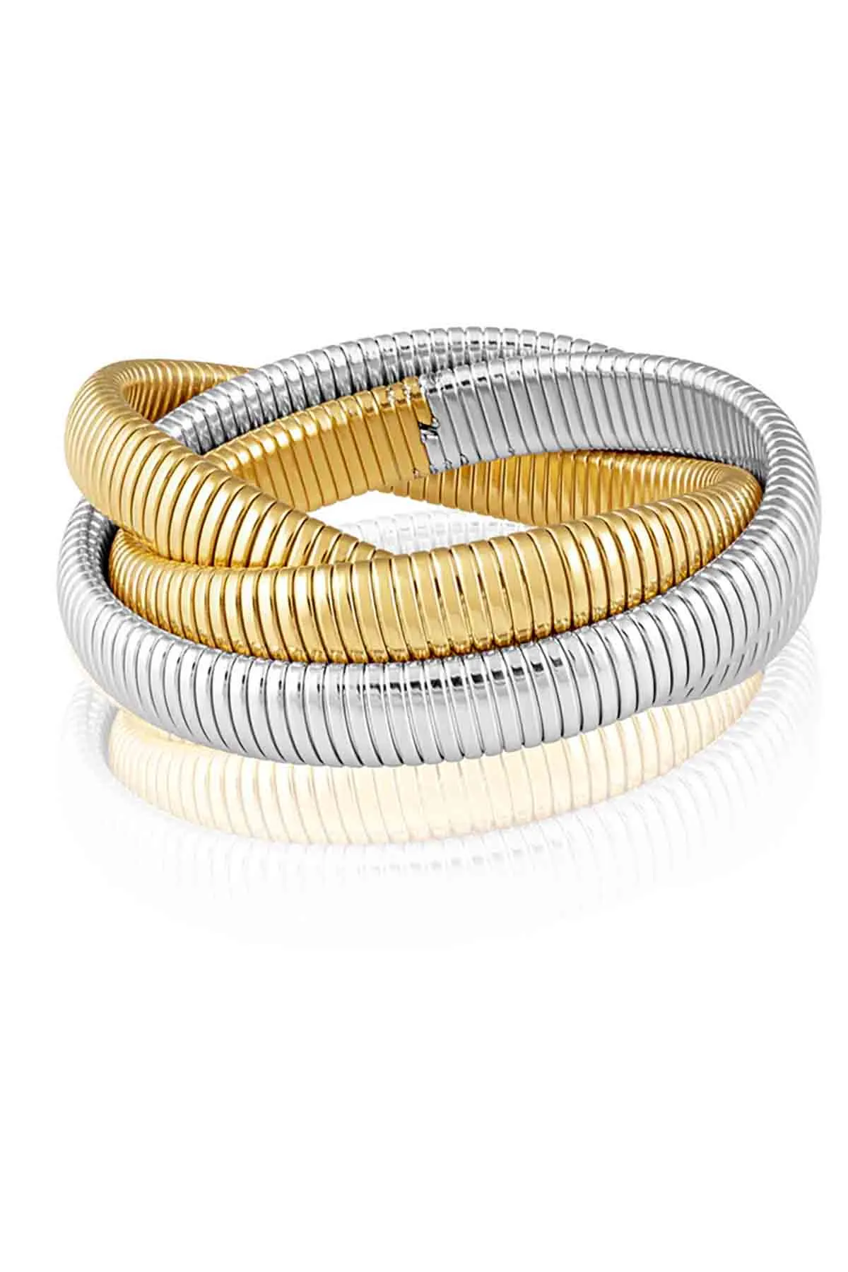 Infinity Multi Layered Bracelet Two-Tone sold by French Cuff product image thumbnail 3