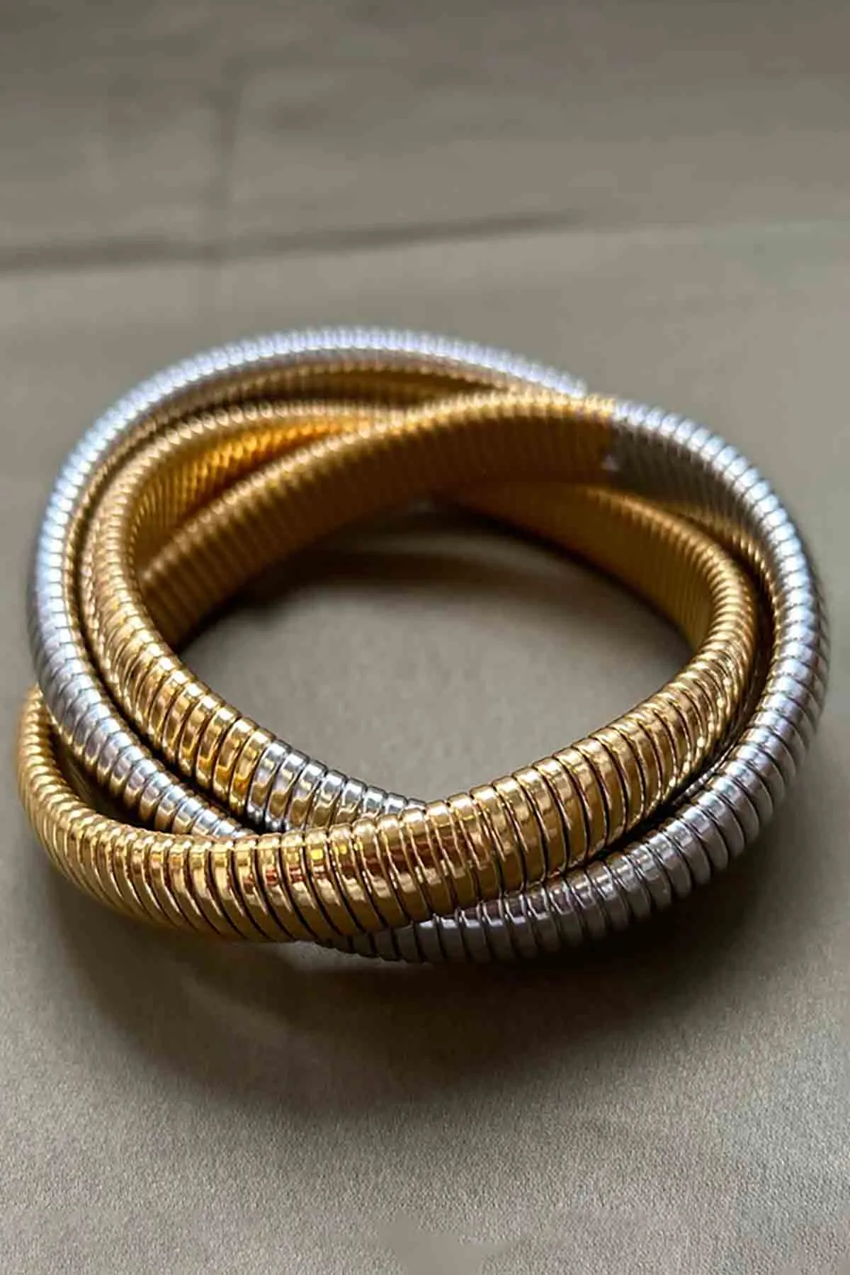 Infinity Multi Layered Bracelet Two-Tone sold by French Cuff product image thumbnail 2