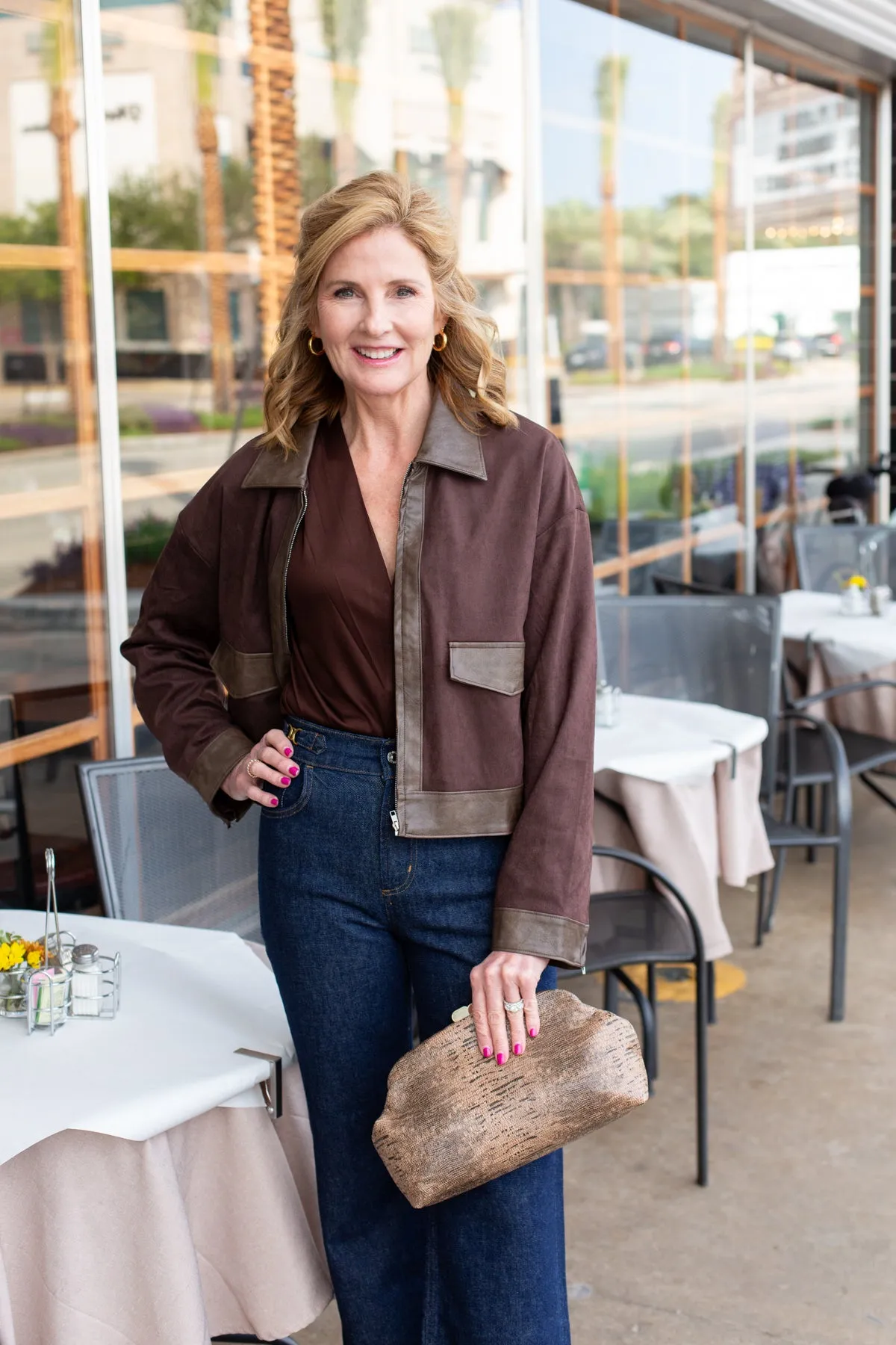 The Suede Bomber Jacket sold by French Cuff