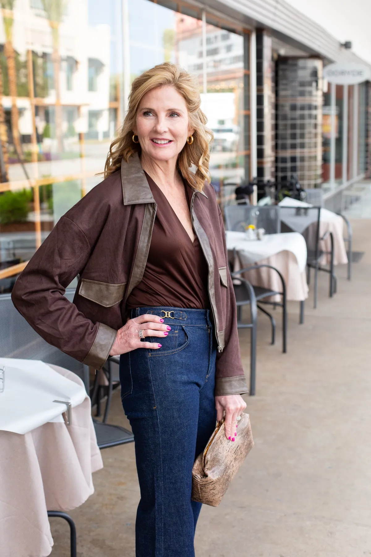 The Suede Bomber Jacket sold by French Cuff product image thumbnail 2