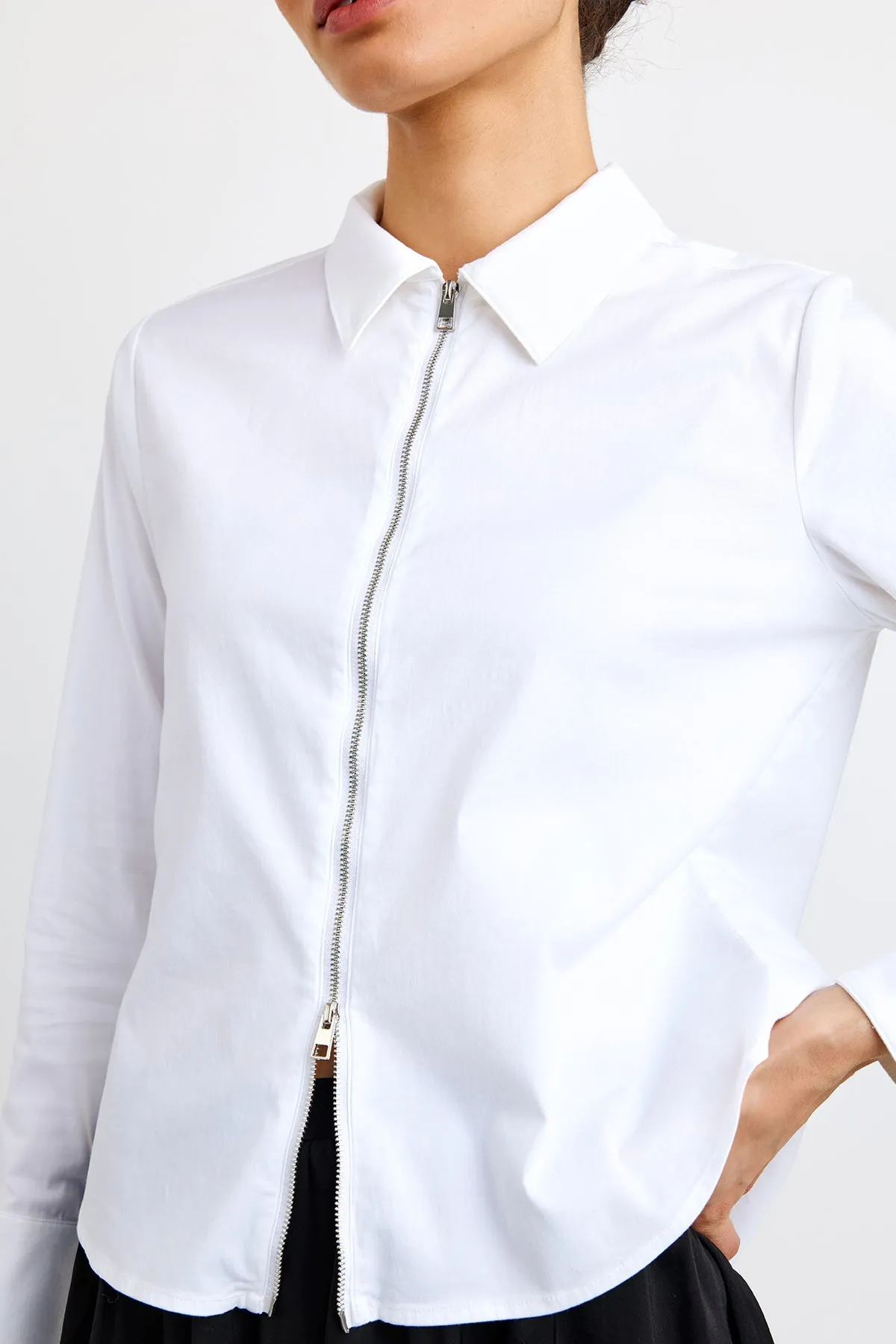 Long Sleeve Zip Front Shirt sold by French Cuff product image thumbnail 4