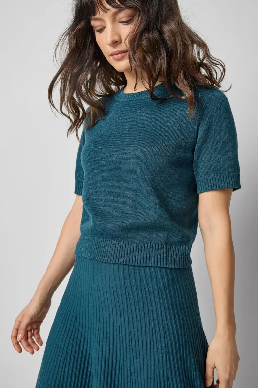 Short Sleeve Sparkle Sweater sold by French Cuff