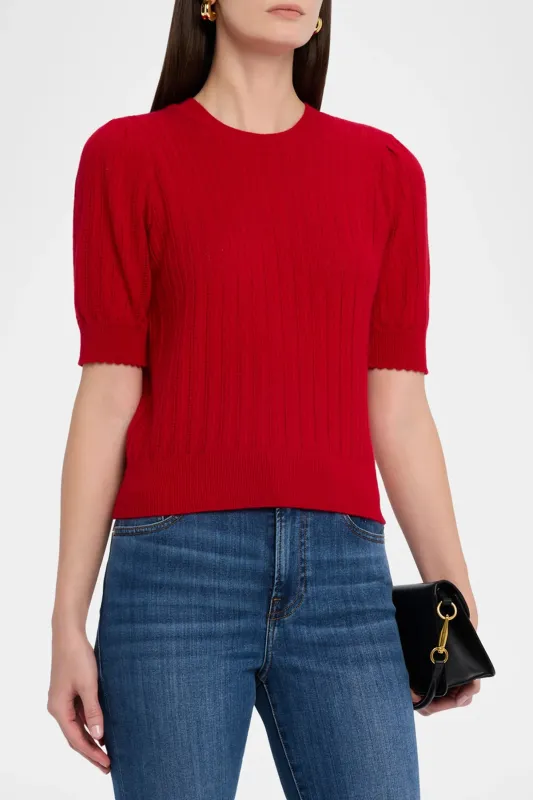 The Ladder Pointelle Sweater sold by French Cuff