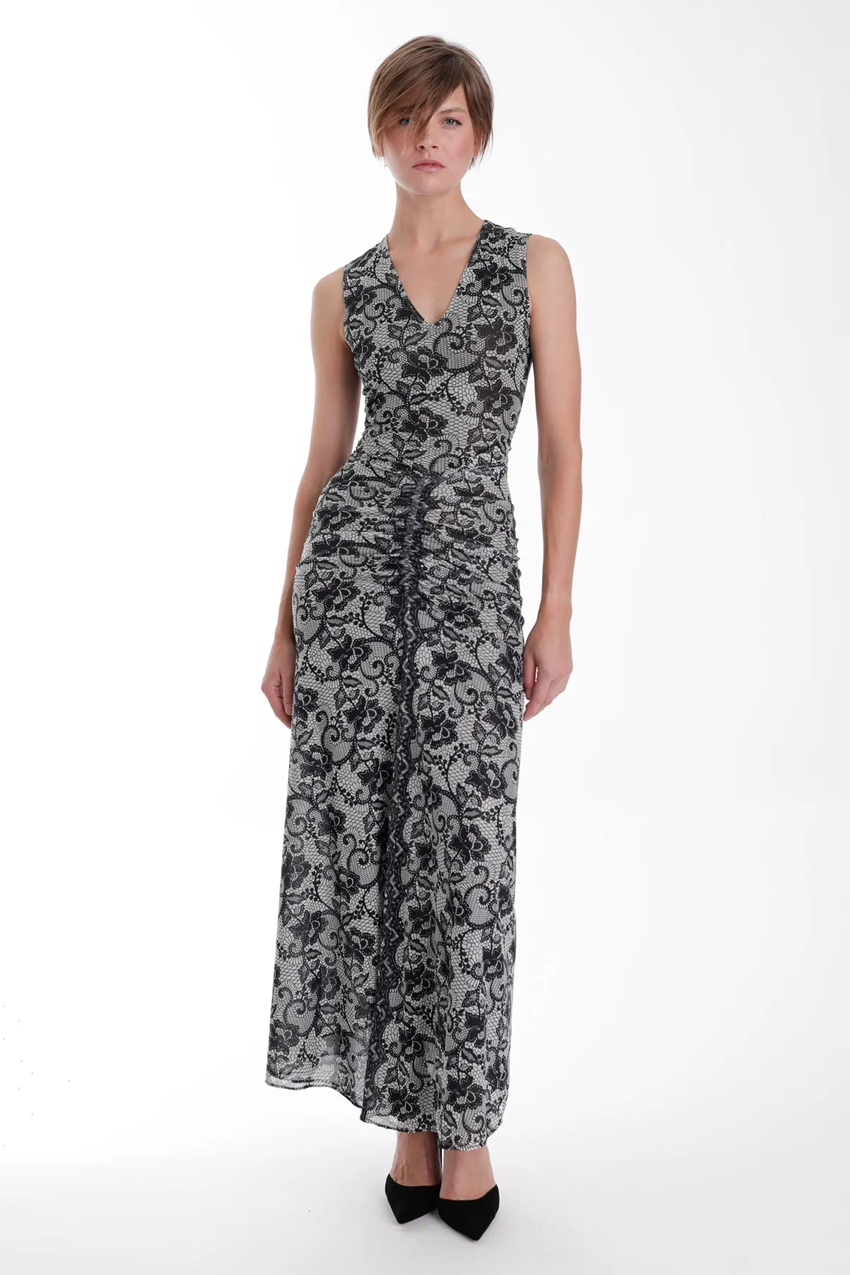 Pilar Lace Print Maxi Dress sold by French Cuff product image thumbnail 3
