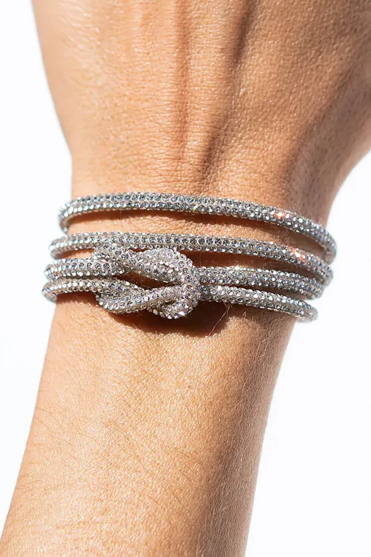 Crystal Knot Bracelet Set sold by French Cuff