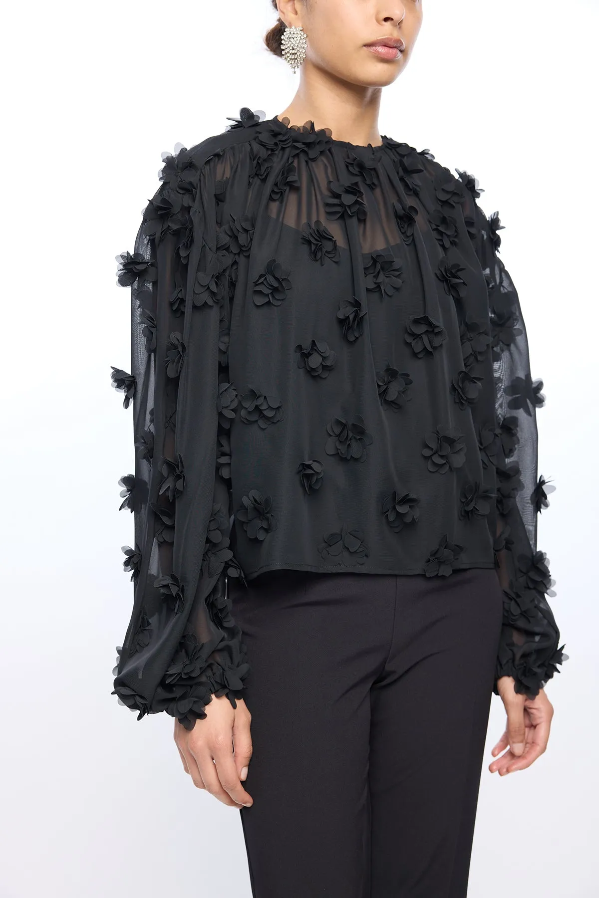 Shea Floral Sequin Blouse sold by French Cuff product image thumbnail 2