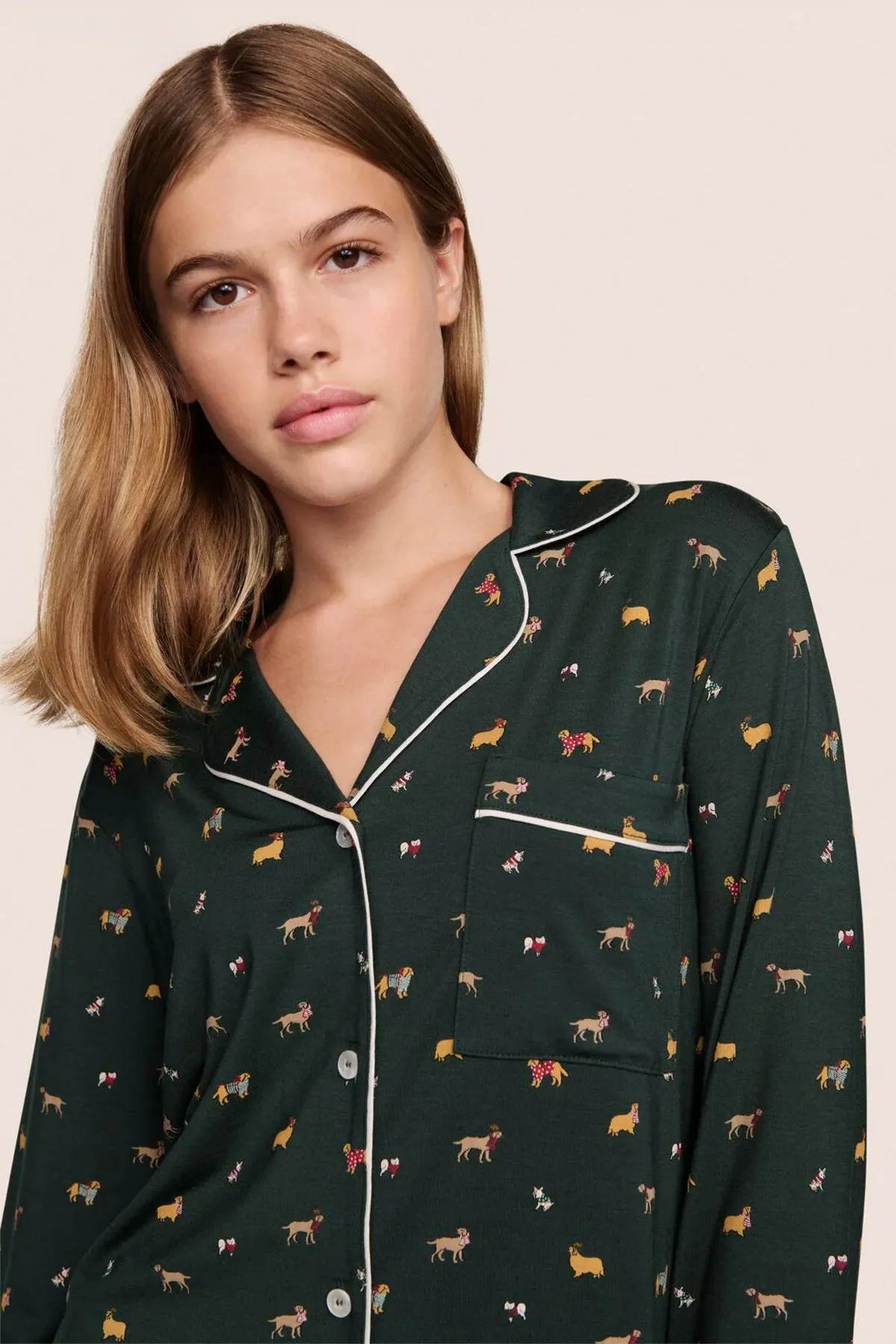 Gisele Printed Long PJ Set sold by French Cuff product image thumbnail 4