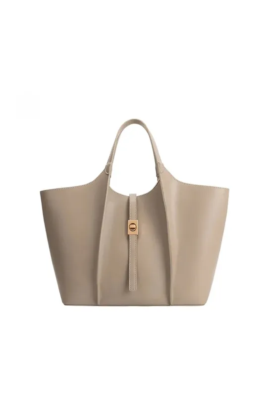 Malia Taupe Recycled Vegan Tote Bag sold by French Cuff