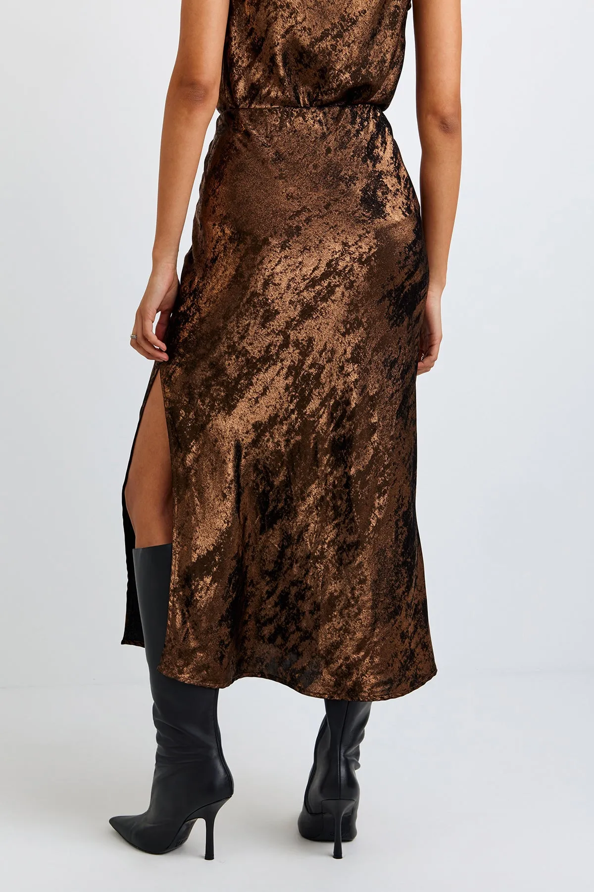 Side Slit Bias Maxi Skirt sold by French Cuff product image thumbnail 3