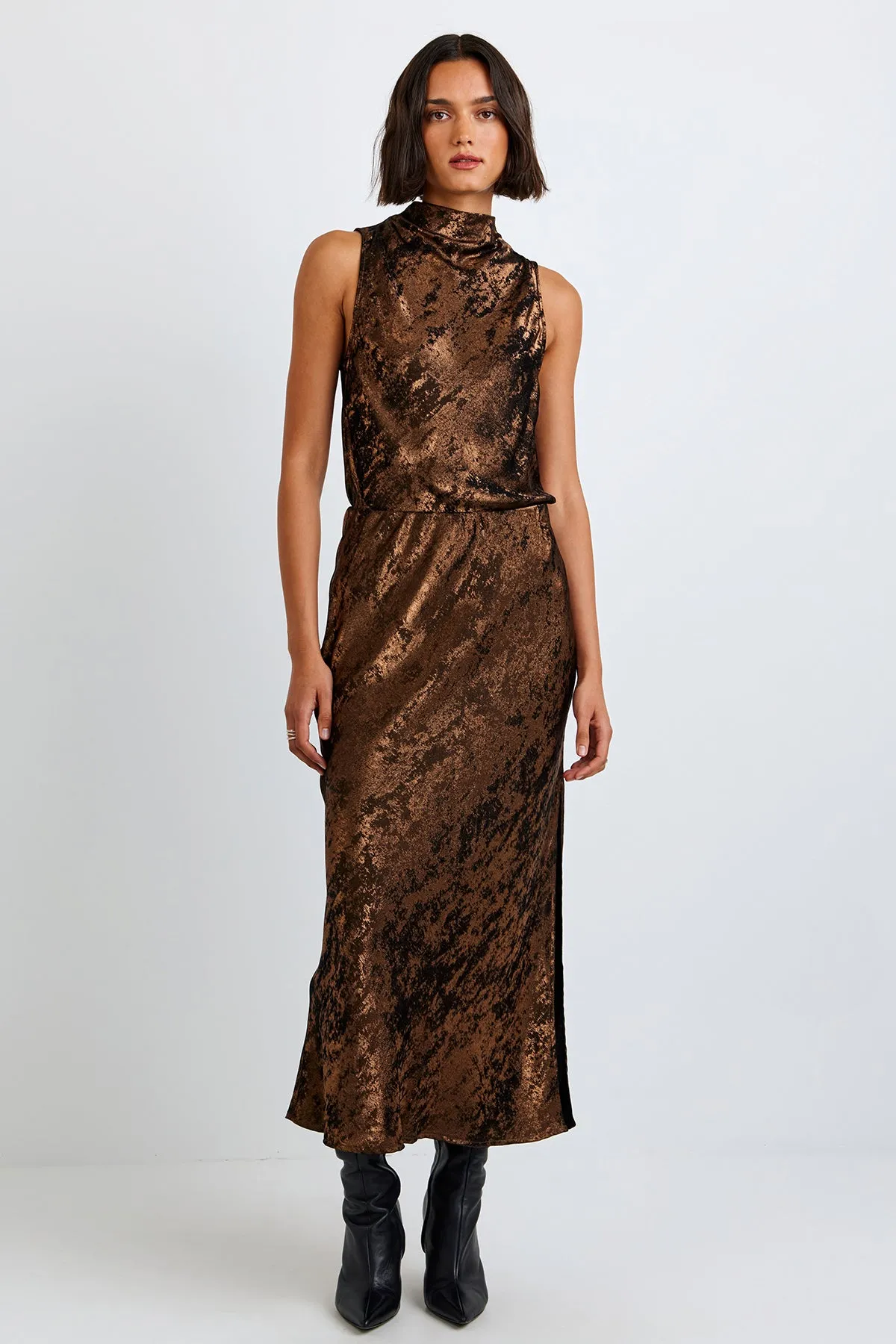 Side Slit Bias Maxi Skirt sold by French Cuff product image thumbnail 4