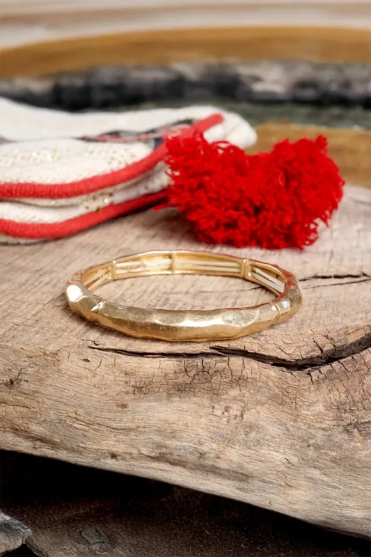 Boho Stretchy Minimalist Bangle Raw sold by French Cuff