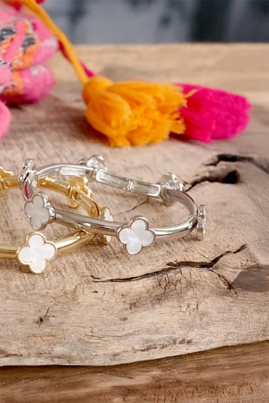 Clover Stretchy Bangle Bracelet sold by French Cuff