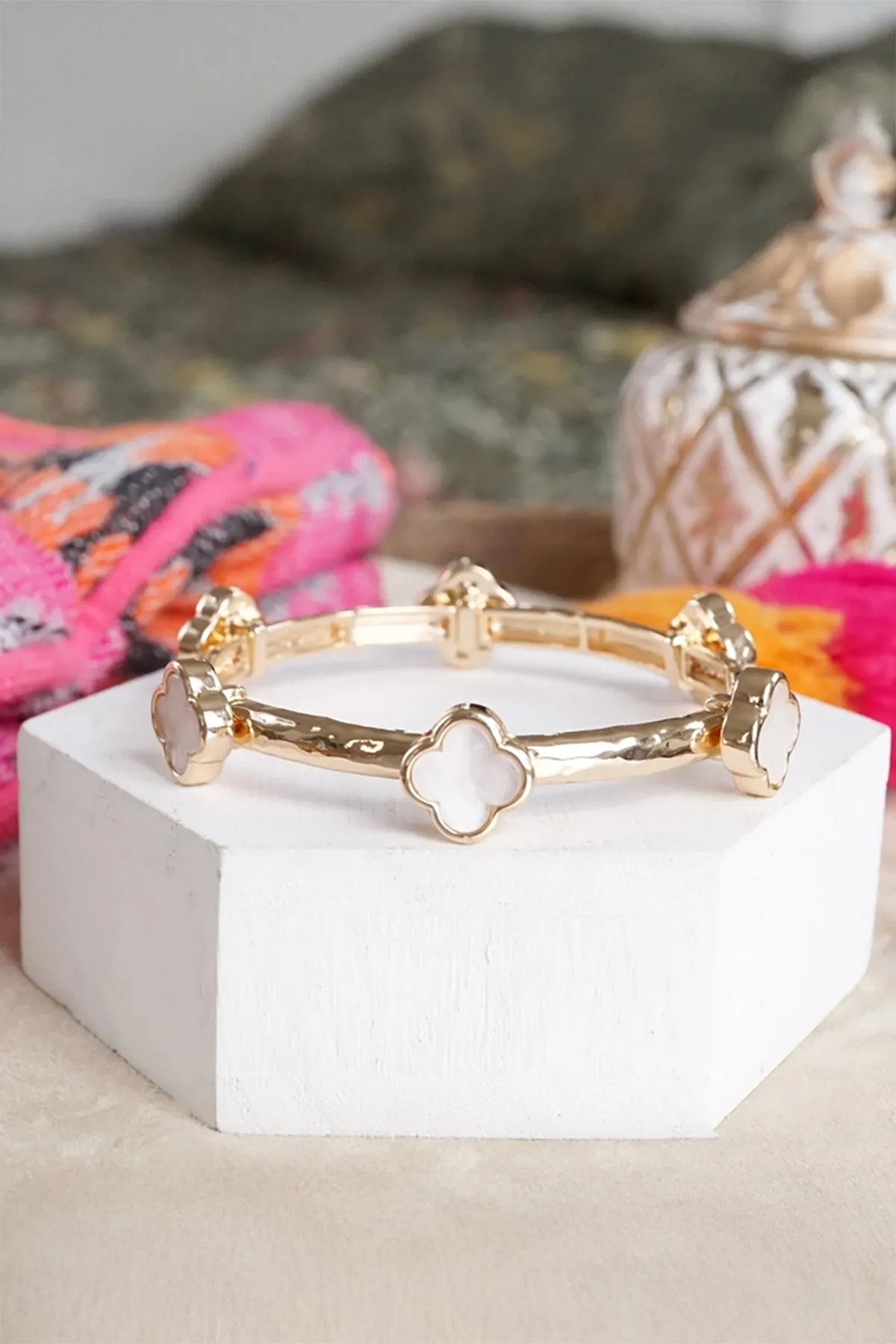 Clover Stretchy Bangle Bracelet sold by French Cuff