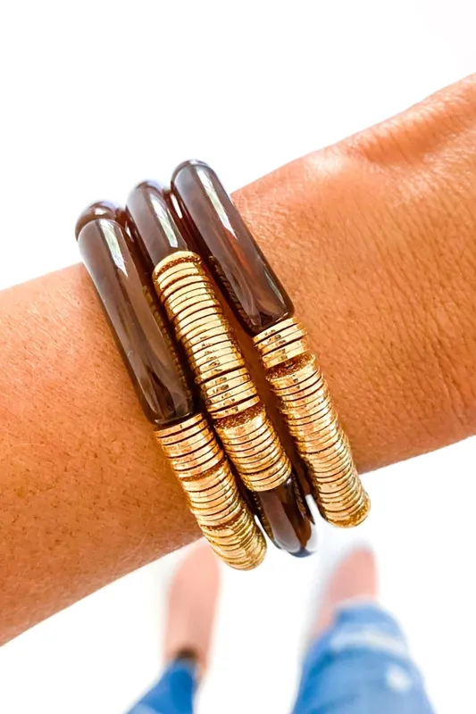 Acrylic Tube Bamboo Bracelet made by French Cuff