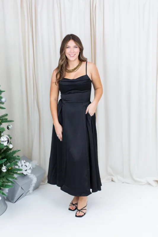 Sweetheart Neckline A-line Midi Dress sold by French Cuff