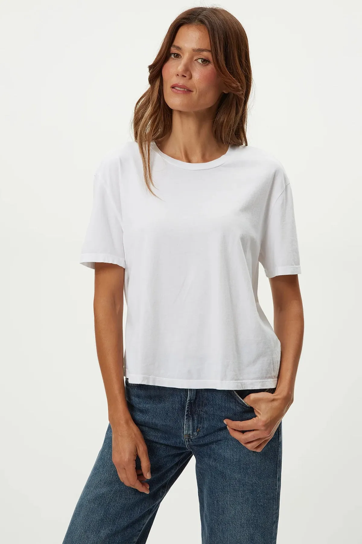 Nina Crew Neck Short Sleeve Tee sold by French Cuff