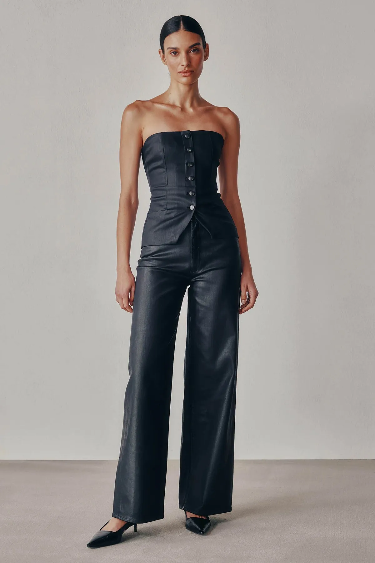 KARMINE REFINED WIDE LEG: HIGH RISE 31' sold by French Cuff