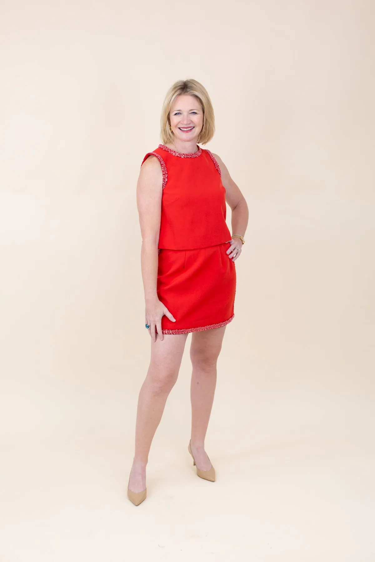 Beaded Trim Skirt sold by French Cuff product image thumbnail 3