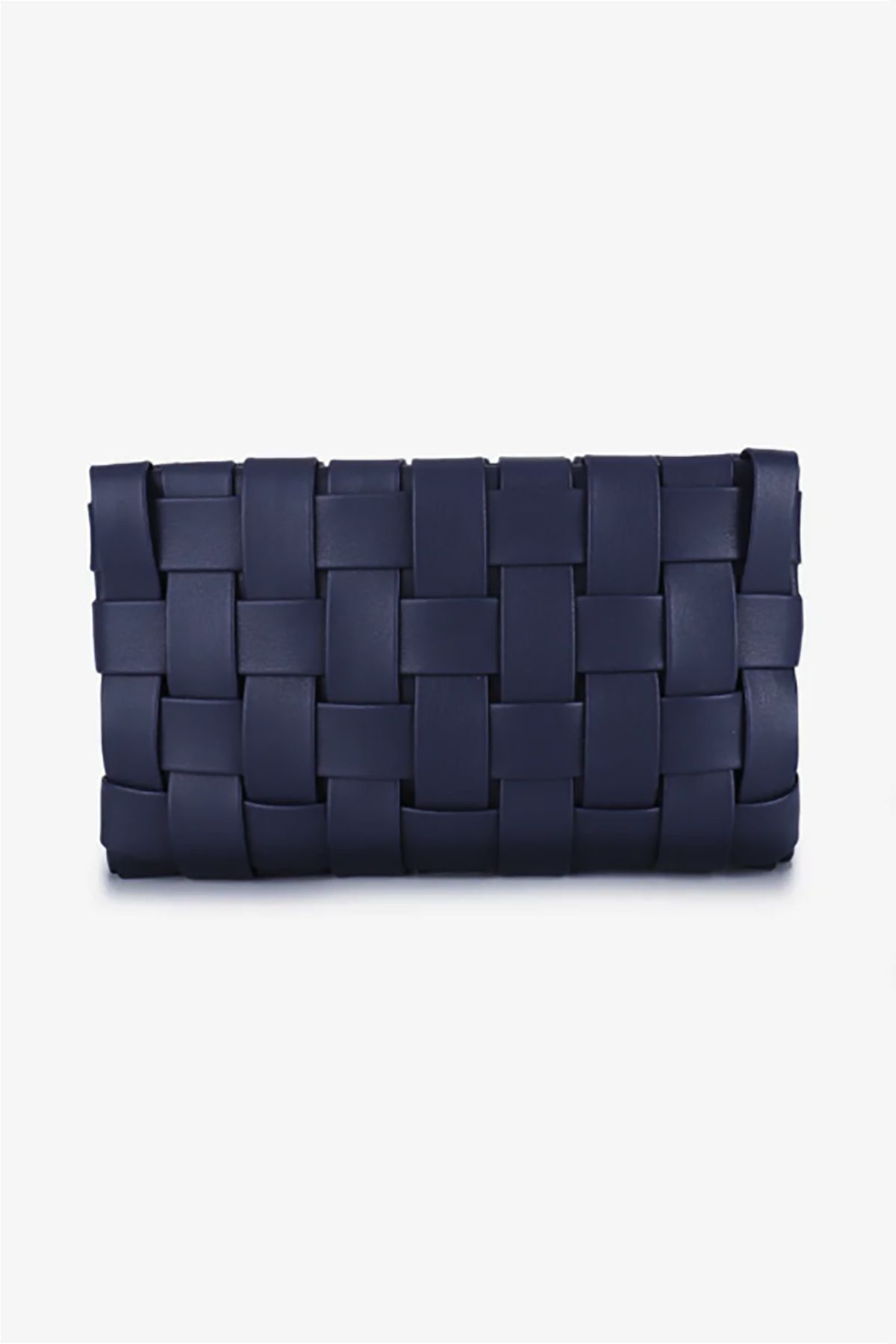 Lindy Clutch Woven Large - Navy sold by French Cuff