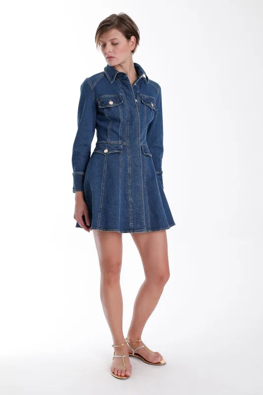 Daniela Denim Mini Dress made by Karina Grimaldi
