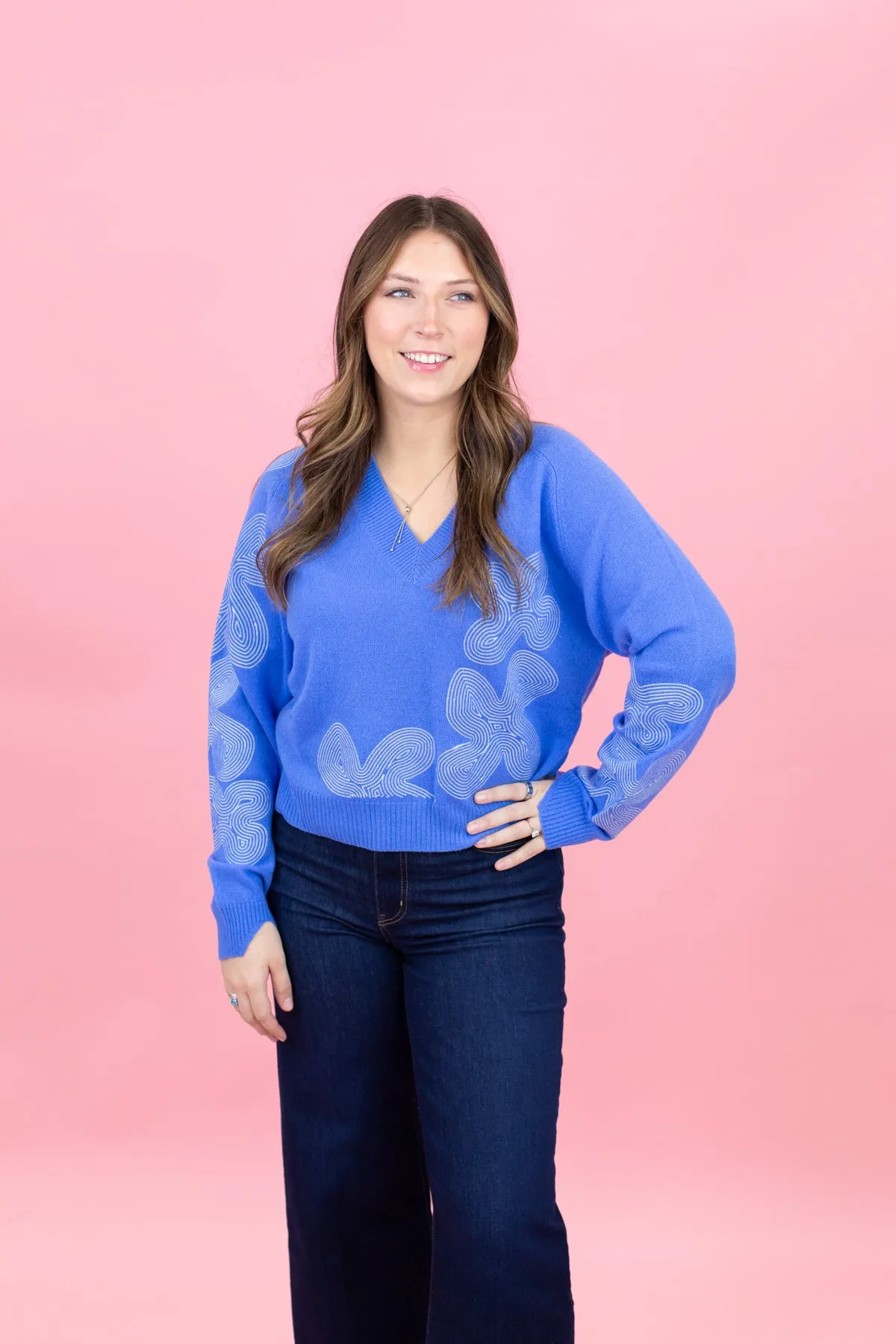 Floral Embroidery Cocolina Mini V sold by French Cuff