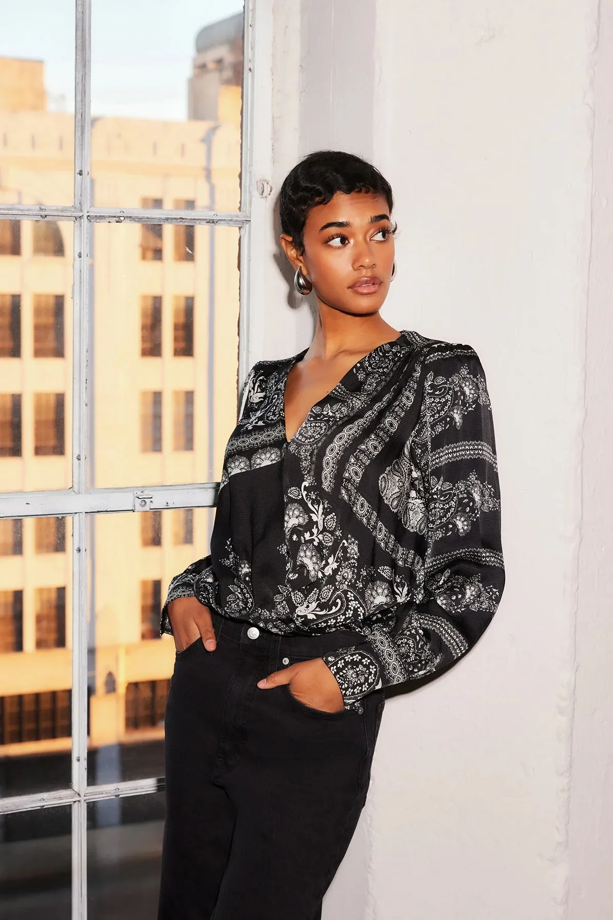 Ines Drape Front Top sold by French Cuff product image thumbnail 2