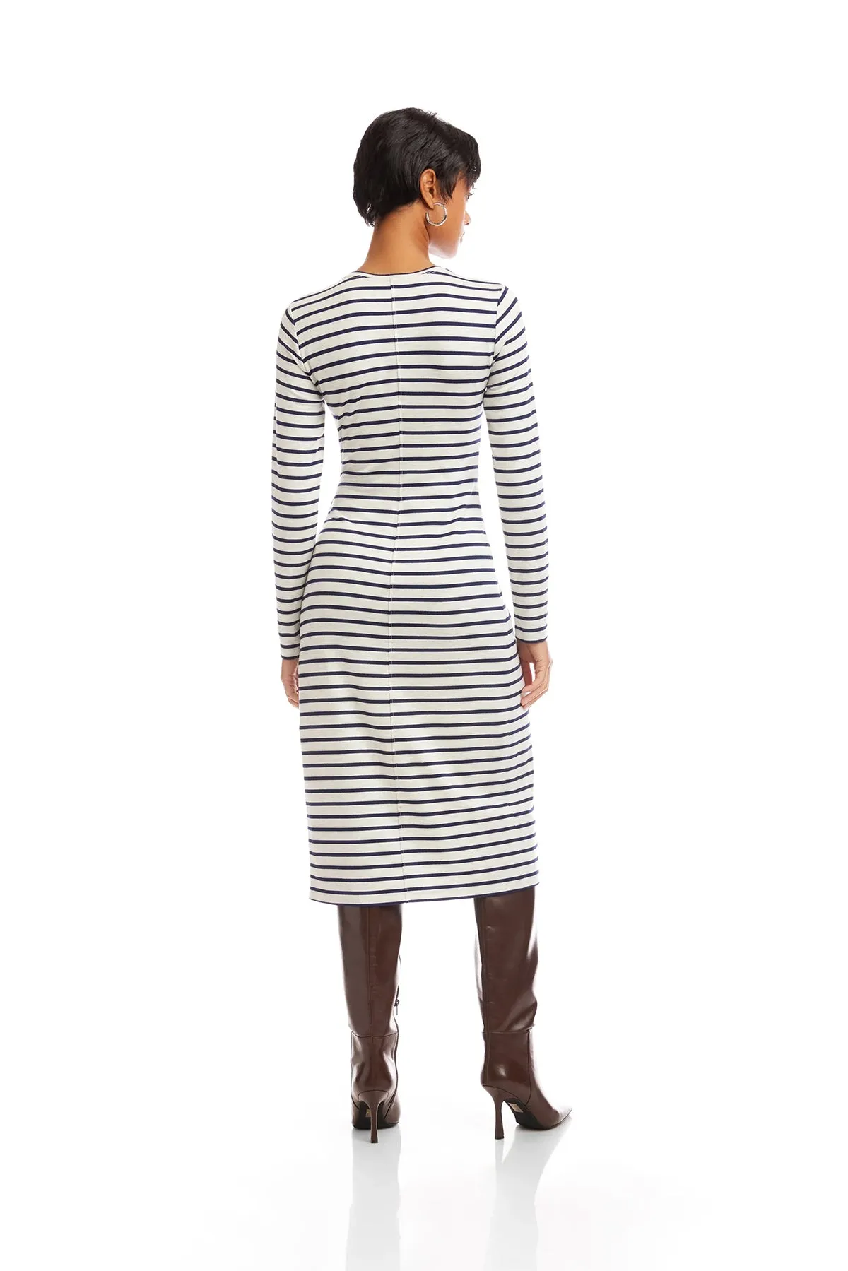 Sadie Side Drape Midi Dress sold by French Cuff product image thumbnail 5