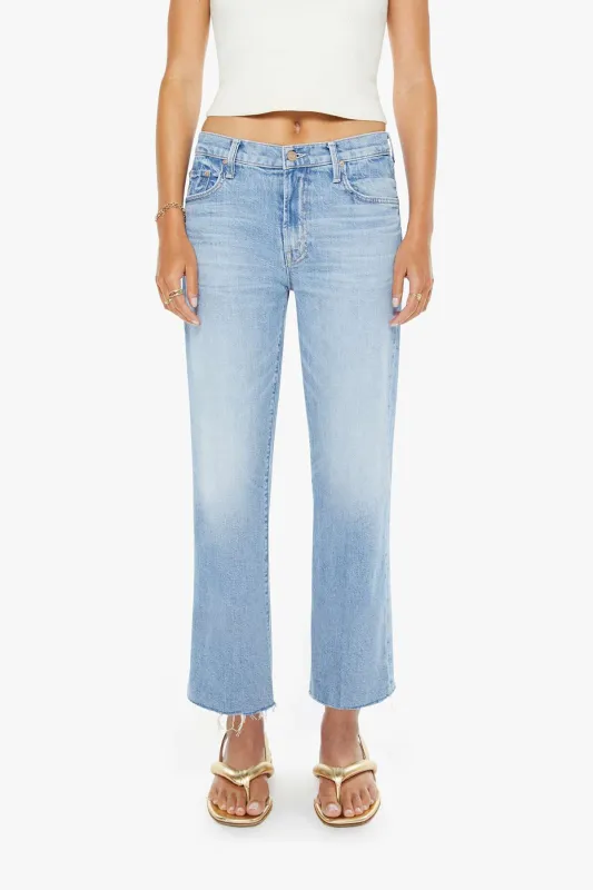 The Mid Rise Rambler Zip Ankle Fray made by MOTHER