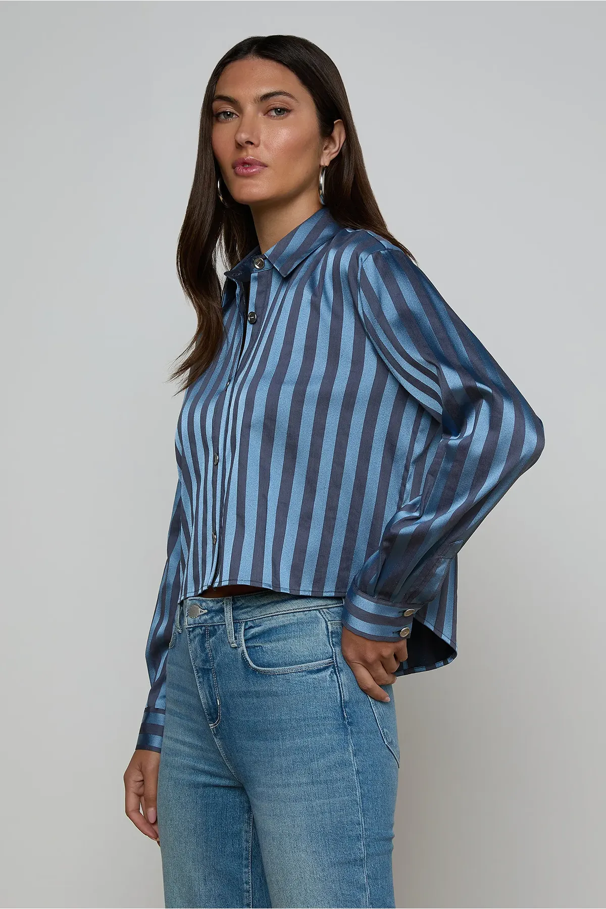 Cosette Crop Hi Low Shirt sold by French Cuff product image thumbnail 2