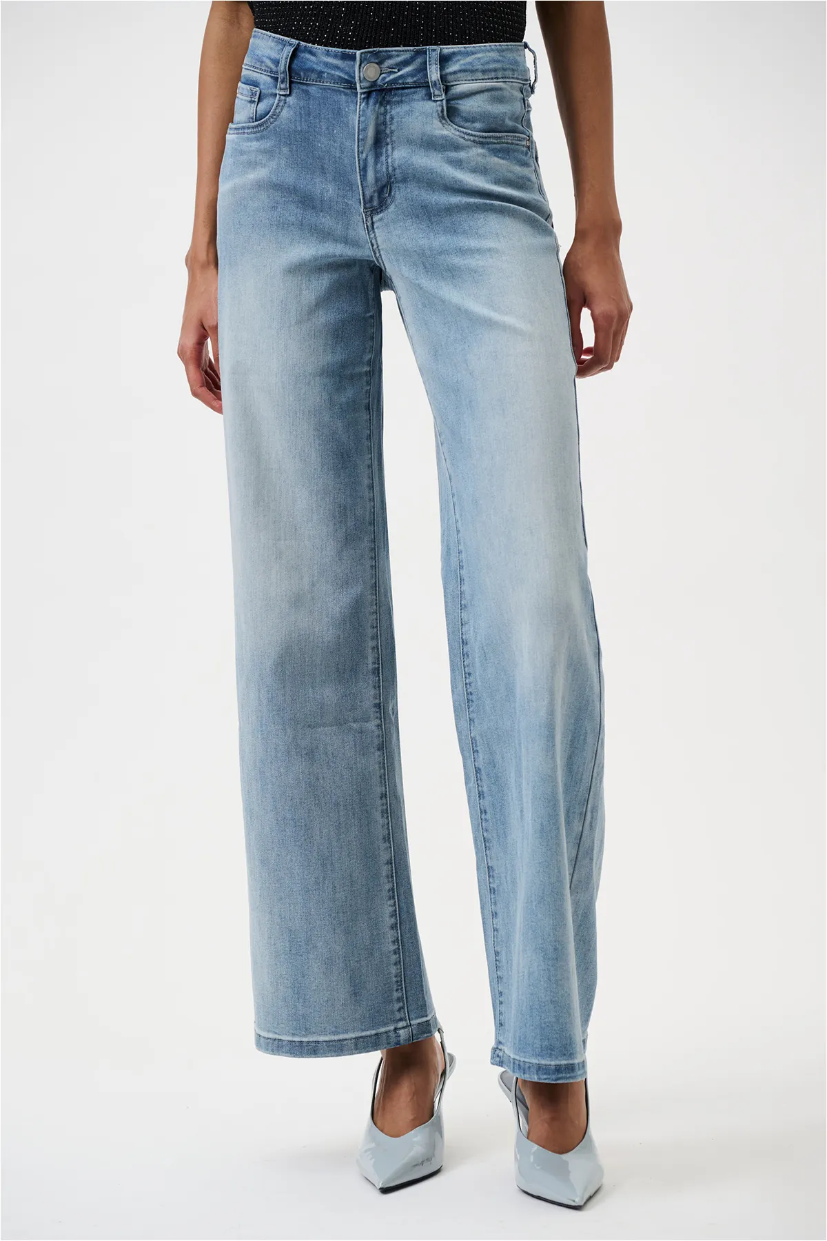 Goldie Classic Wide-Leg Stretch Jeans sold by French Cuff product image thumbnail 2