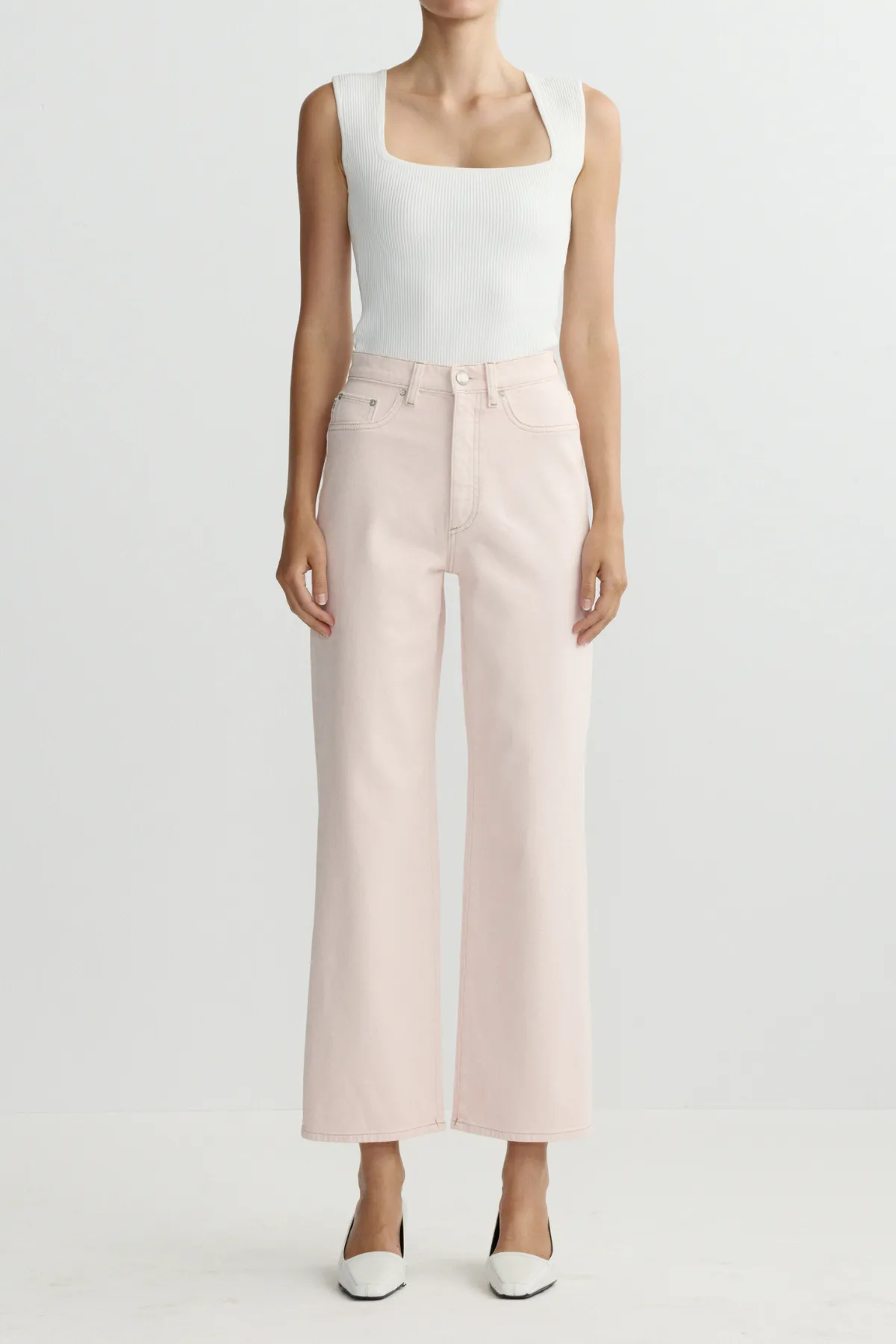 Karmine Refined Wide Leg: High Rise 28' sold by French Cuff