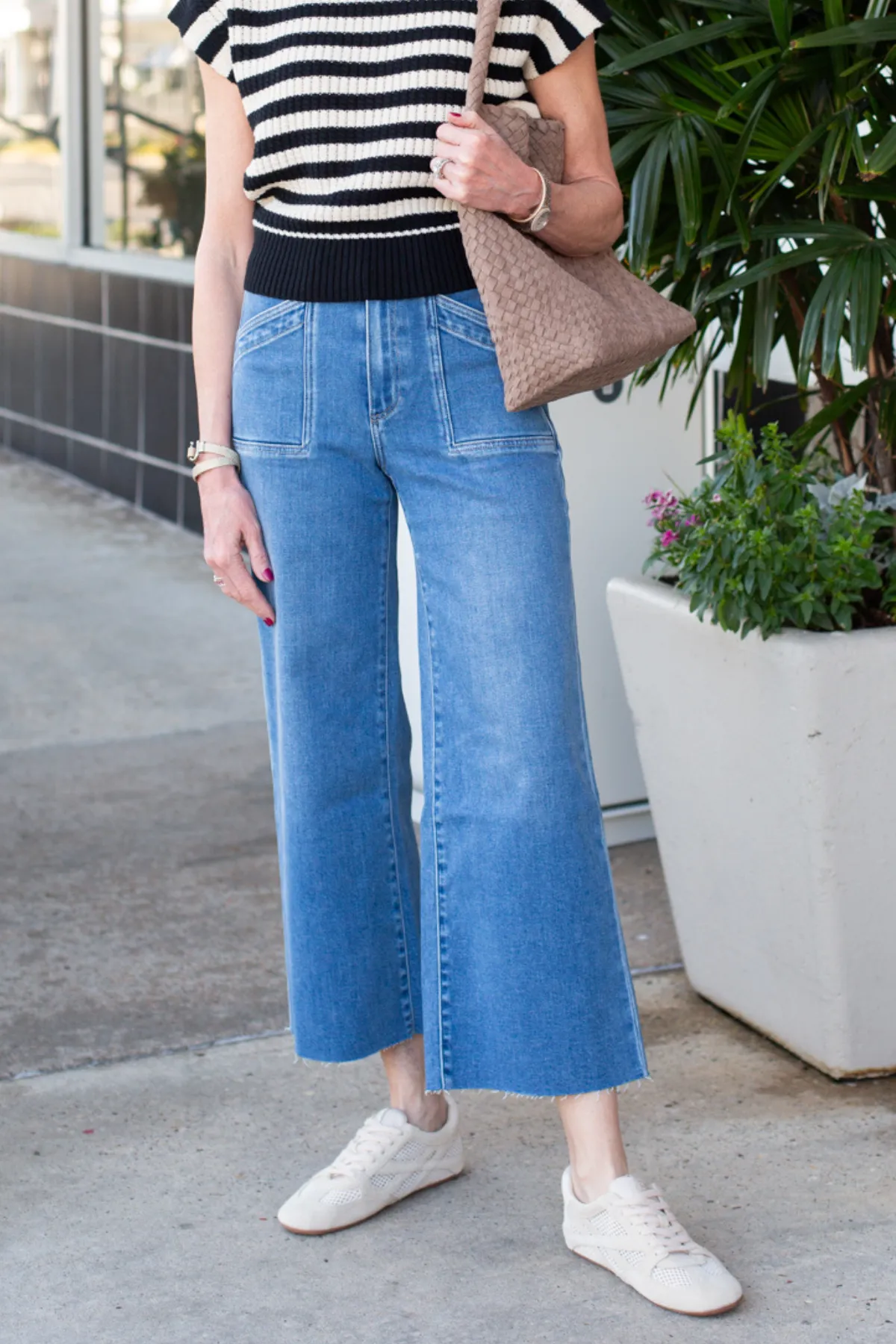 Anessa with Quincy Pockets + Raw Hem sold by French Cuff