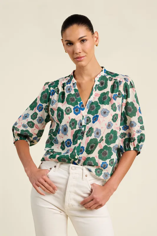 Loren Blouse Greenhouse Bloom sold by French Cuff