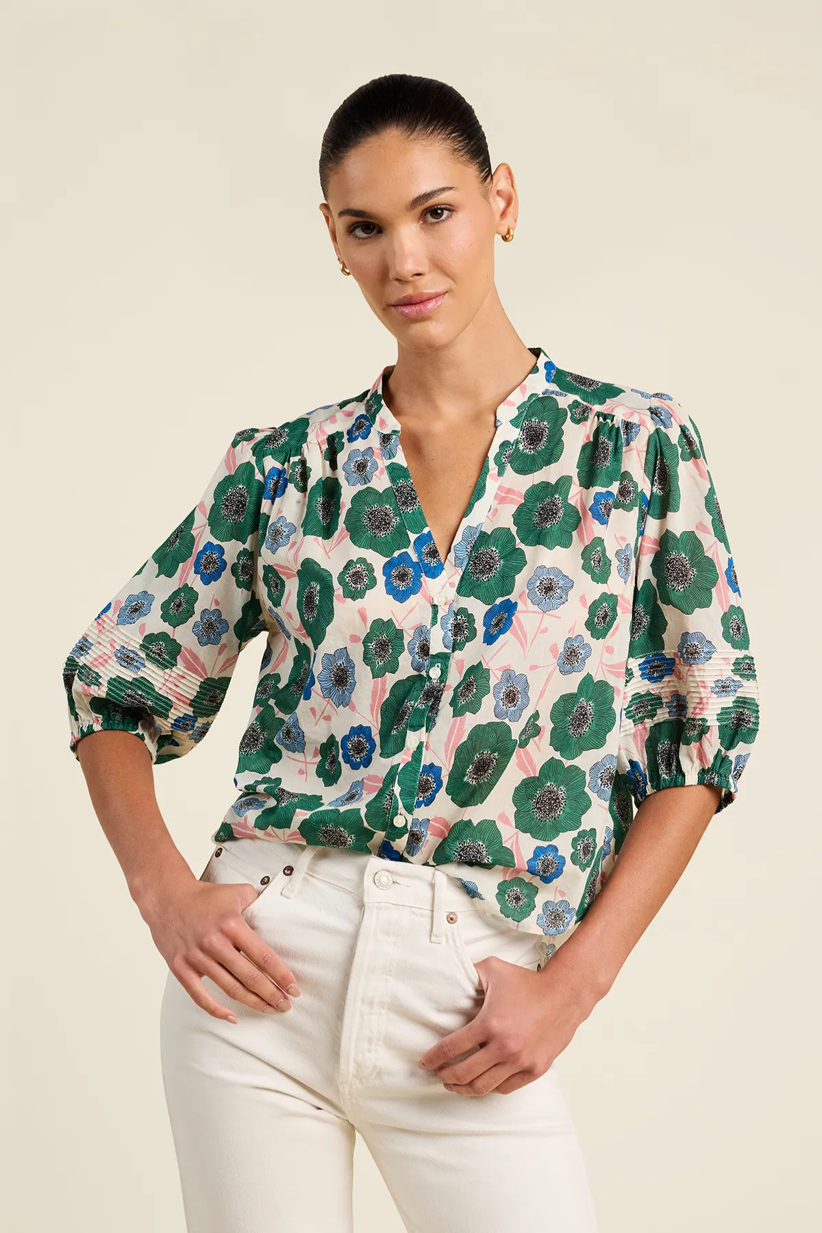Loren Blouse Greenhouse Bloom sold by French Cuff