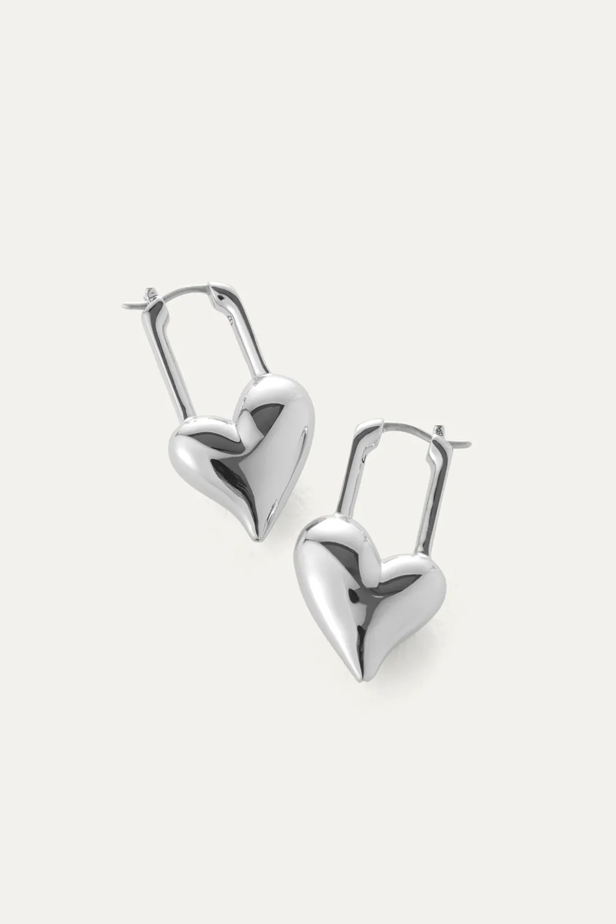 Padlock Heart Earrings sold by French Cuff
