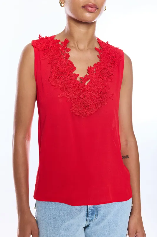 Adiha Lace Combo Blouse sold by French Cuff