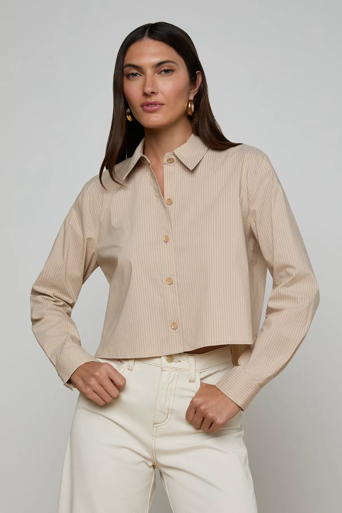 Cosette Crop Hi Low Shirt sold by French Cuff