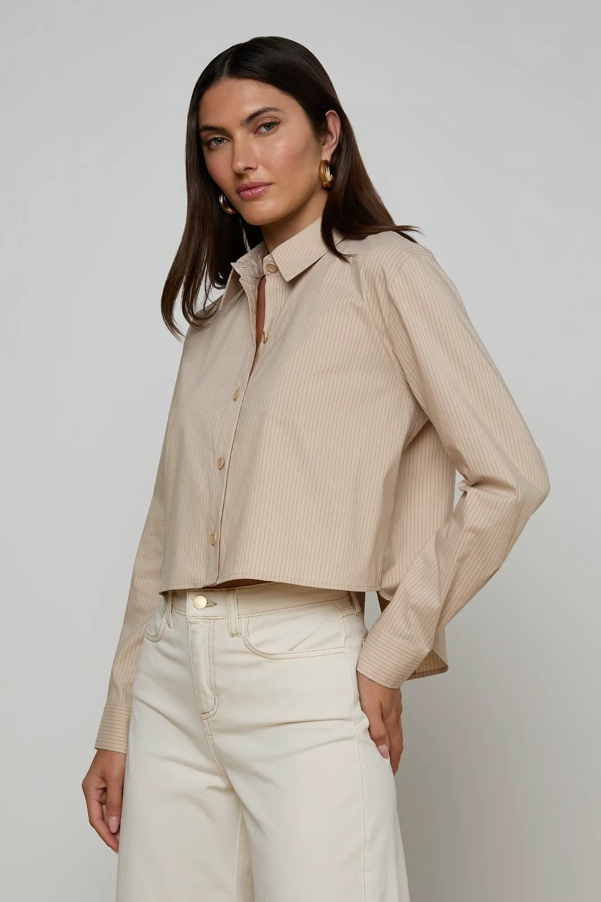 Cosette Crop Hi Low Shirt sold by French Cuff product image thumbnail 2
