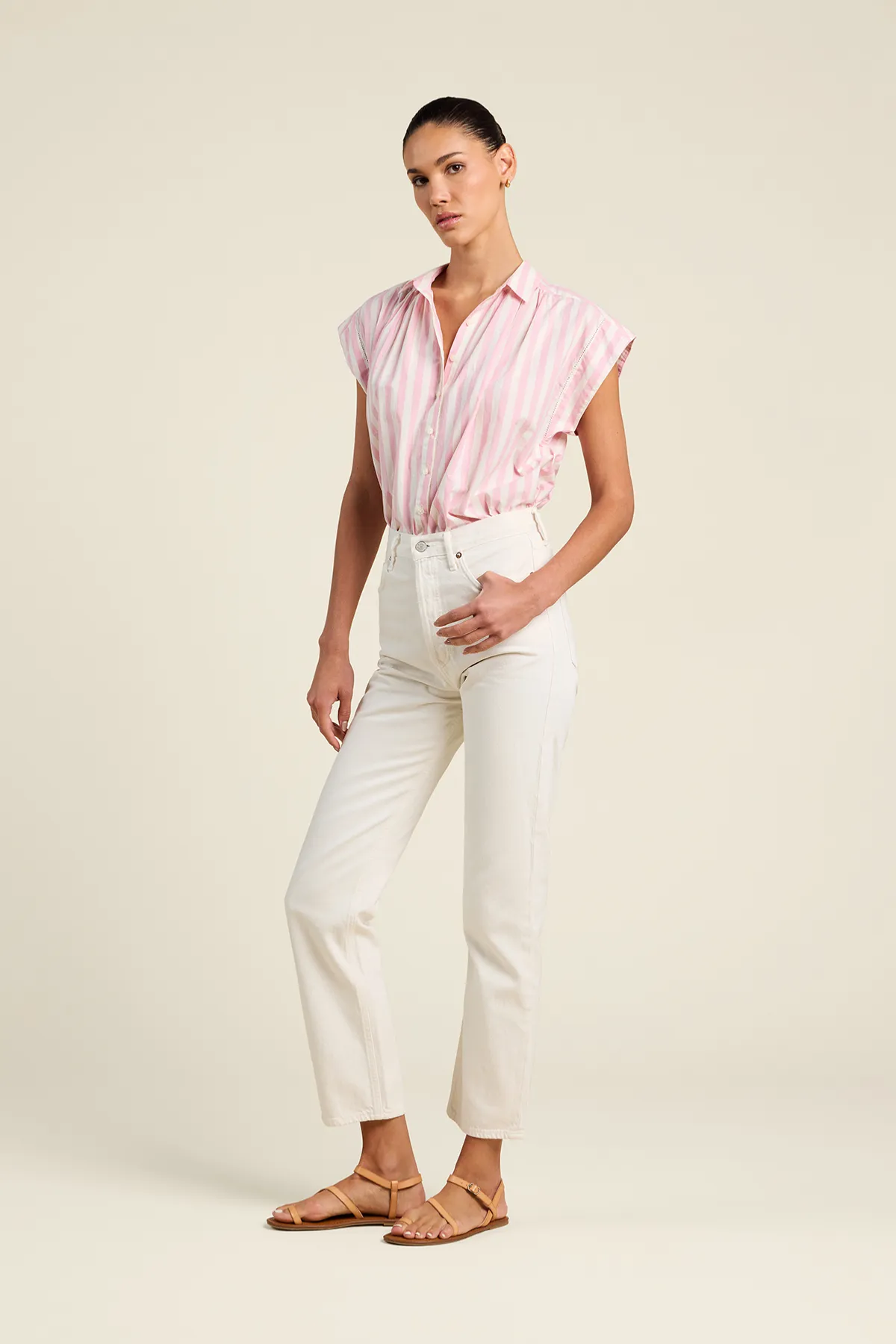Della Shirt Pink Stripe sold by French Cuff product image thumbnail 2