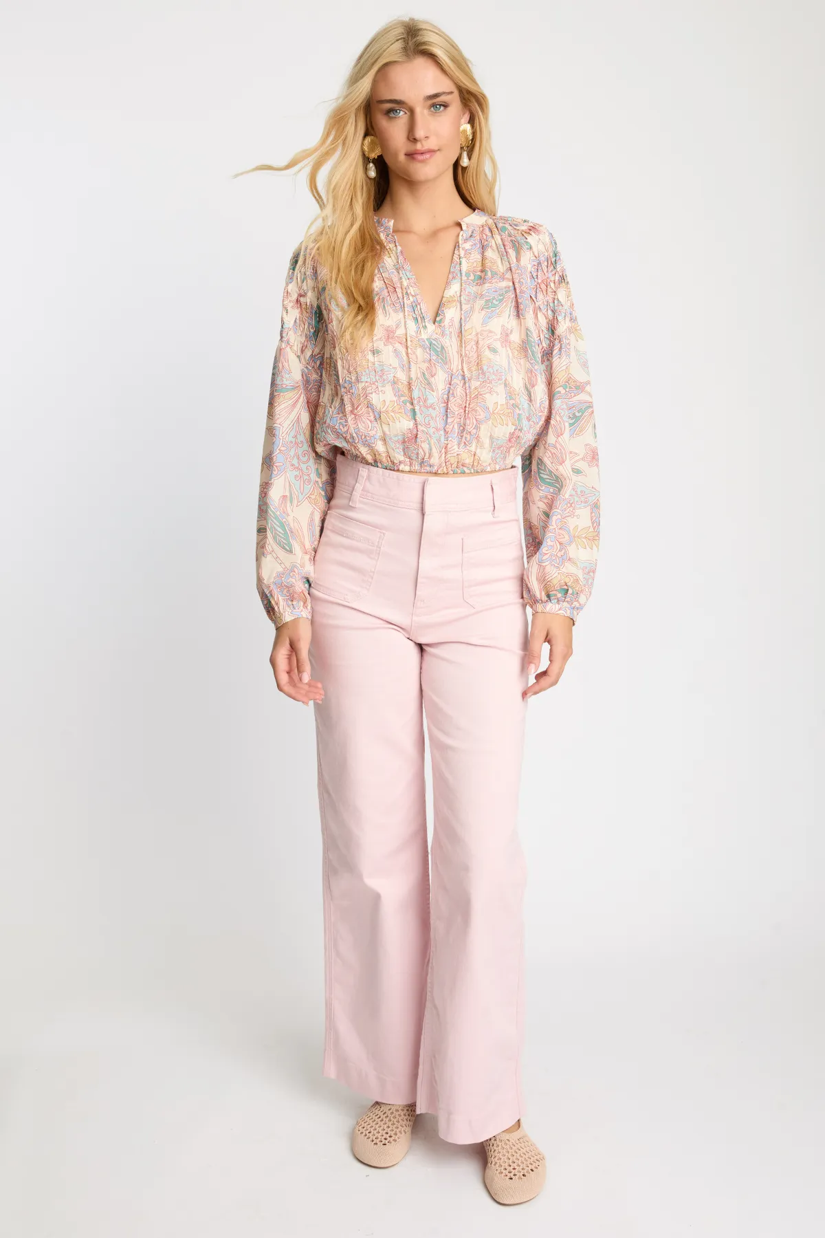 Dolly Top in Paisley Floral sold by French Cuff